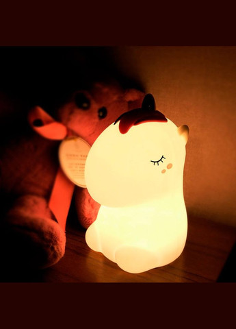 Нічник дитячий силіконовий білий Єдиноріг Losso (327041714)