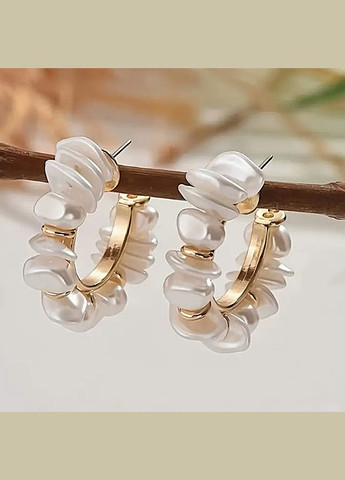 Сережки біжутерія кільця з намистинами No Brand (338217794)