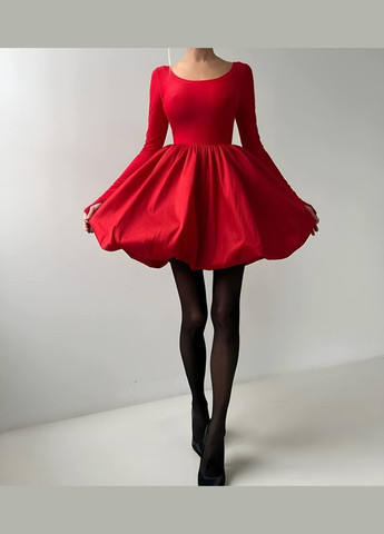 Червона святковий, спортивна, ділова, повсякденний, вечірня дуже цікава і ніжна жіноча сукня з котону SAVOY BRAND