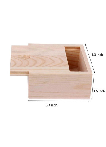 Подарункова коробка з дерева Брешіа 80х80х40 бланже (ПДУ-0009101) No Brand (328911127)