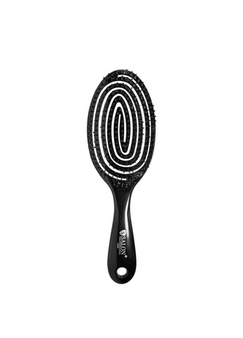 Щетка для волос массажная продувная, черная Salon Professional (302725751)