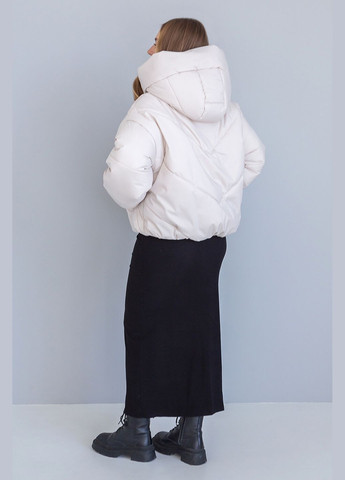 Молочная зимняя зимняя короткая куртка селин MioRichi