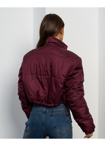 Темно-бордовая зимняя короткая куртка на пуху ISSA PLUS