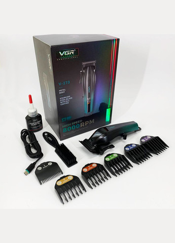 Акумуляторна машинка для стрижки V-273 GREEN VGR (364664555)