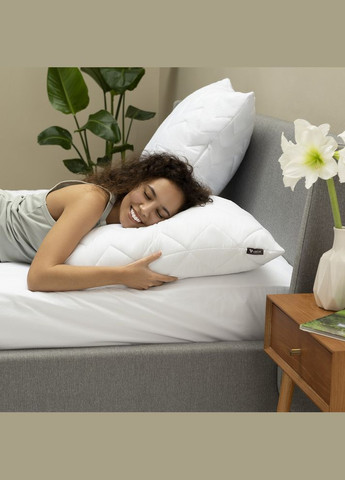 Подушка NORDIC COMFORT 60х60 см чохол стьобаний антиалергенне волокно біла IDEIA (321990695)