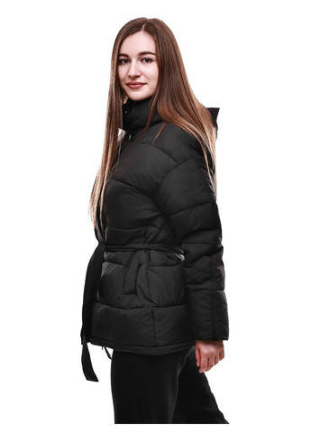 Чорна зимня куртка зимова жіноча No Brand