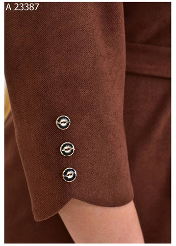 Коричневое повседневный женское платье большого размера SK однотонное