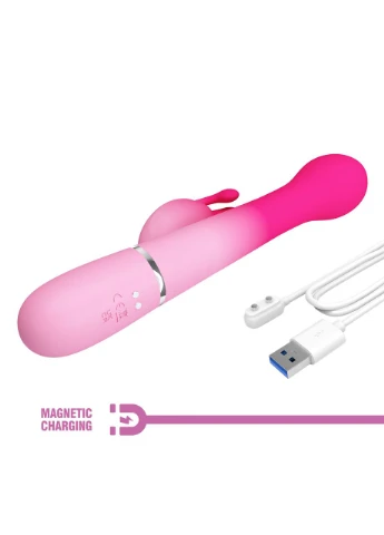 Вібратор-кролик 3 в 1 Dejon вібро, ротація та фрикції, Pretty Love (398301965)