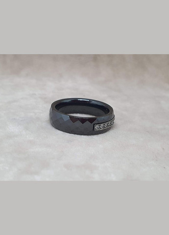 Срібне кільце з керамікою і фіанітами. С1010Ч Aurora (315833087)