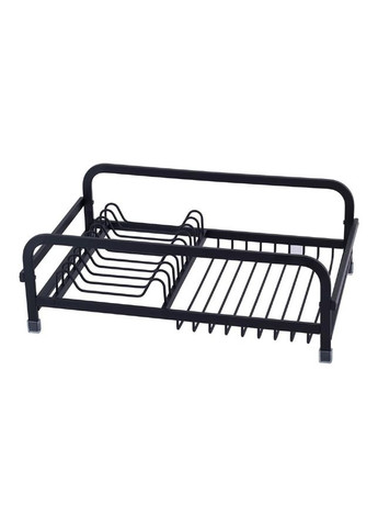 Однорівнева сушарка для посуду 41х28х13,5 см з алюмінію з піддоном Kamille (303210694)