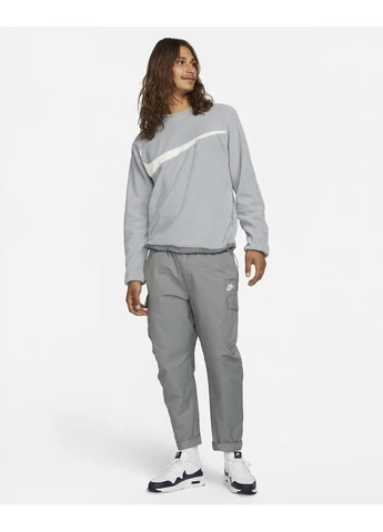 Серый свитшот club+ mens fleece winterized crew grey dq4894-073 Nike (398082064)