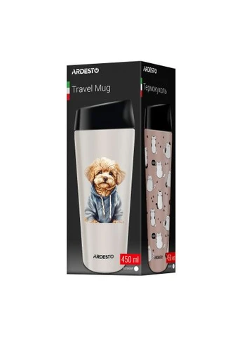 Термокружка Coffee Time Maltipoo 450мл, нержавіюча сталь, бежевий (AR2645MP) Ardesto Coffee Time Maltipoo 450мл, нержавіюча сталь, беже (389563359)