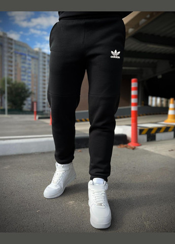 Зимовий спортивний костюм з начосом чорний худі + чорні штан Vakko (301746998)