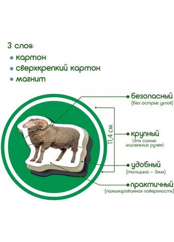 Магнитные пазлы "Ферма" ML4031-19 EN, 18 крупных магнитов No Brand (333943259)