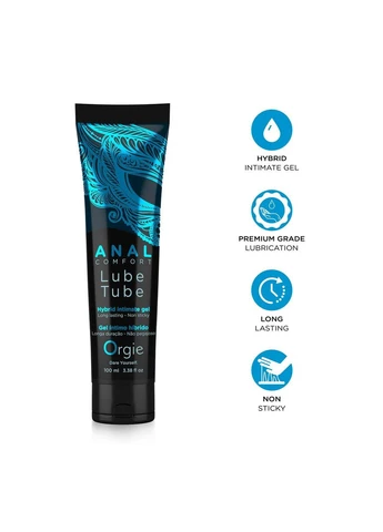 Анальная смазка Lube Tube Anal Comfort, 100 мл, водная основа, имитация силикона Orgie (401284379)
