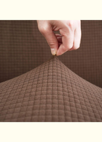 Чохол на диван тримісний Corn Fleece коричневий Love You (325221194)