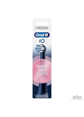 Насадки для зубної щітки iO Gentle Care 4 шт. Чорний Oral-B (336551261)