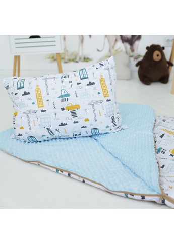 Дитячий спальний мішок постіль для дітей малюків на блискавці з подушкою чохлом для зберігання (479352-Prob) Машинки розмір S Unbranded (317319463)