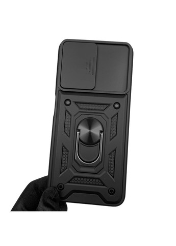 Чехол для POCO M5 бронированный с кольцом подставкой со шторкой на сяоми поко м5 чёрный rg1 Xiaomi (366020493)