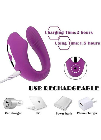 Вакуумний вібратор для пар Jony з 13 режимів вібрації фіолетового кольору з вібростимуляцією точки G та вакуумно China (360603988)