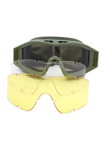 Тактические очки защитная маска Revision с 3 линзами / Баллистические очки с сменными линзами (Олива) Daisy (279334435)