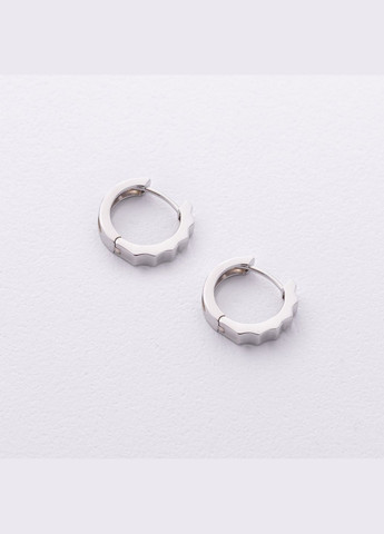 Серьги кольца Ruby в белом золоте с09179 Oniks (300791260)