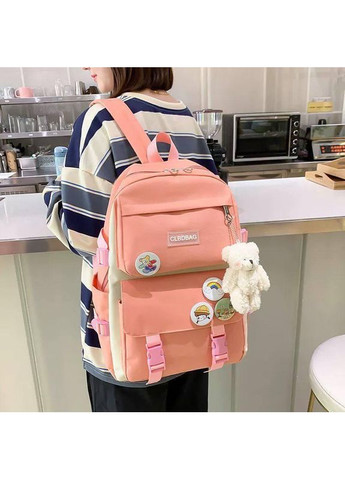 Школьный набор 5 в 1 рюкзак, сумка-шопер, пенал, сумочка-клатч через плечо, сумочка-мешок 1255-1 Blue No Brand (362475132)