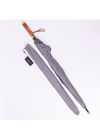 Серый зонт-трость складной полуавтомат 124 см, серый yiwu hp-23-6g (364685004)