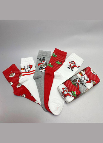 Комбинированные набор женских новогодних носков 36-41 5 пар в подарочной коробке. Vakko (308790504)