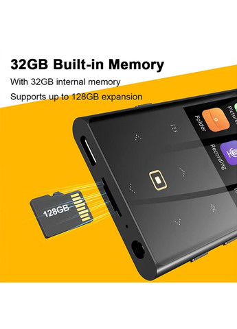 MP3 плеер M2 Bluetooth Hi-Fi 32Gb с FM радио и диктофоном Black TWS (316509840)