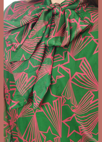 Зелёная блуза женская зеленого цвета с баской Let's Shop