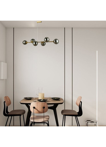 Бронзовая люстра длинная 115см на 6 ламп (84-1021-6 GAB+BK) No Brand (371645265)