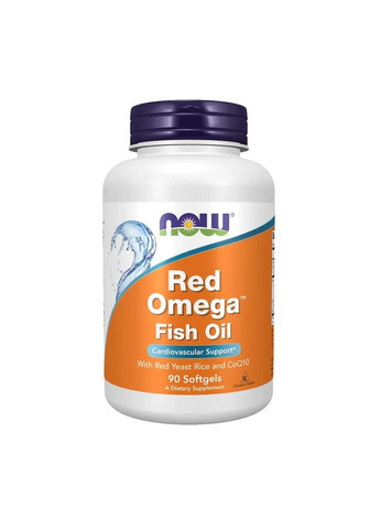 Червоний рис-Омега-Q10 Red Omega 90 капсул Now Foods (361115306)