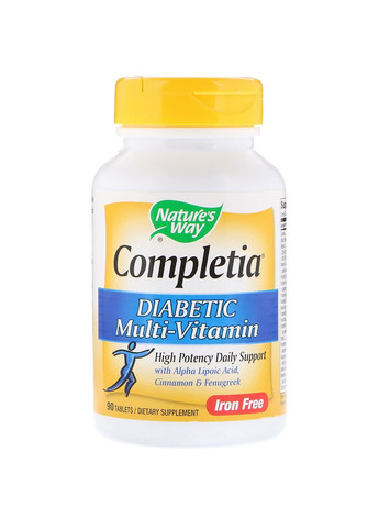 Мультивітаміни для Діабетиків, Diabetic Multi-Vitamin,, 90 таблеток Nature's Way (326054794)