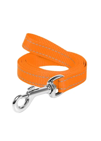 Поводок Dog Extreme нейлоновый 25мм 150см оранжевый для собак надежный поводок для питомцев ProDobro (374990703)