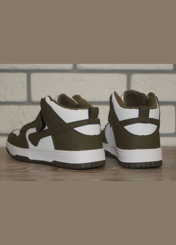 Цветные повседневные, кэжуал осенние хайтопы демисезонные детские / ботинки демисезонные детские белые с хаки BBT