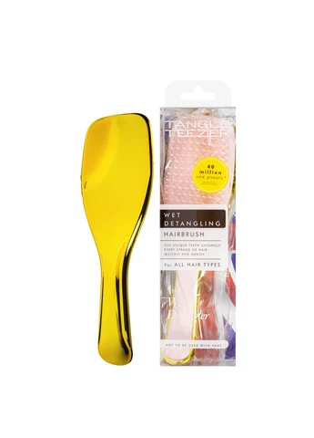 Щітка масажна для мокрого та сплутаного волосся The Wet Detangler LWD-PP-010418 Золотиста Salon Professional (302723554)