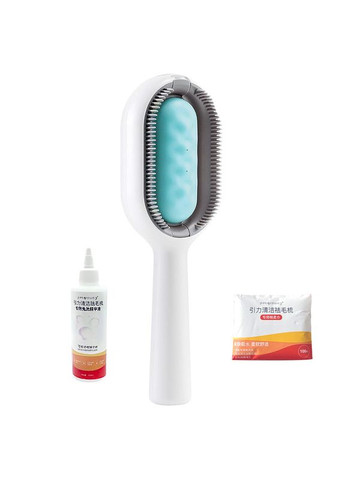 Модернізований гребінець DT956 long Blue для чищення та видалення шерсті кішок і собак 11 шт. Lesko (336200471)