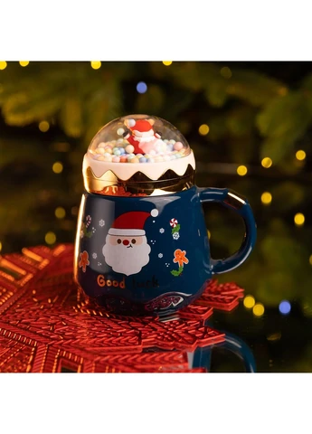 Чашка порцелянова з кришкою Christmas 400 (мл) FM-CS-41B Yiwu (396662863)
