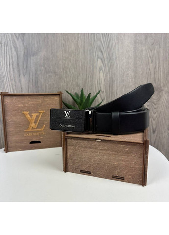 Мужской кожаный ремень автомат поясной пояс черный из натуральной кожи с автоматической пряжкой Turkey (358202839)