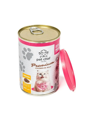 Влажный корм для кошек с Курицей 415 г Pet Chef (362459045)