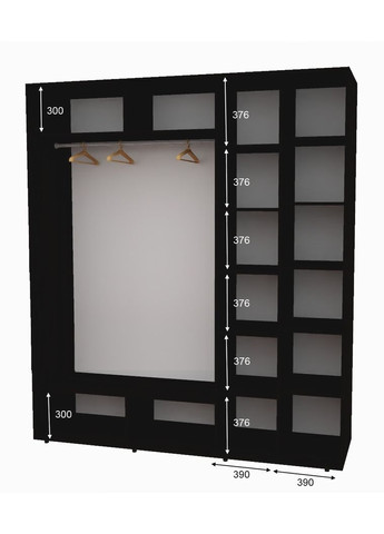 Шафа-купе дводверна 200*60*220 Венге магія ДСП/Дзеркало з піскострумним малюнком Алекса (360467990)