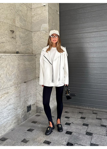 Молочна демісезонна жіноча куртка pilot light з візерунком пітон (mil431) milirud