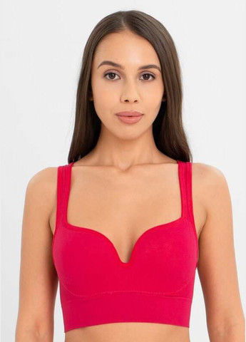 Женский кроп топ с эффектом пуш ап спортивный базовый бюстье с широкими бретельками без застежки для женщин No Brand (296285705)