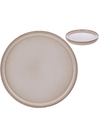 Набір 4 керамічні тарілки Daisy Modern Line Ø26см, бежеві BonaDi (330020025)