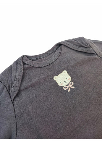 Детское боди для новорожденных с длинными рукавами Темно-серый (25082762) C&A (361243997)