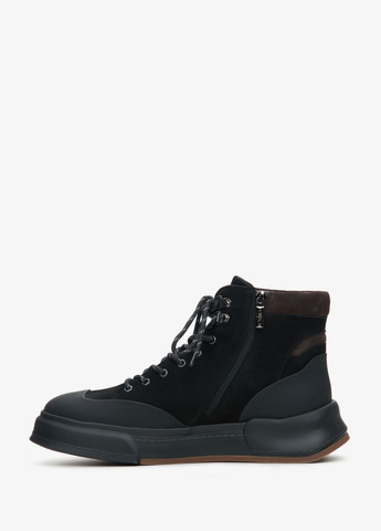 Черные зимние ботинки, цвет черный Estro