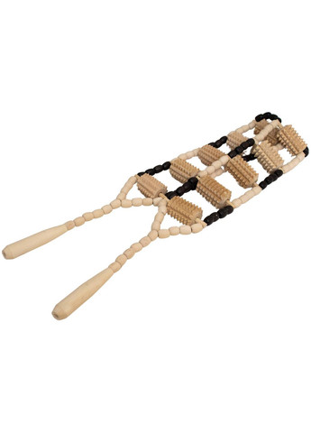Массажер ленточный деревянный для спины с зубчатыми роликами № 3 Woodly (295012539)