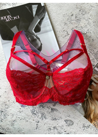 Красный красный тонкий бюстгальтер без поролона со стрепами Lanny Mode