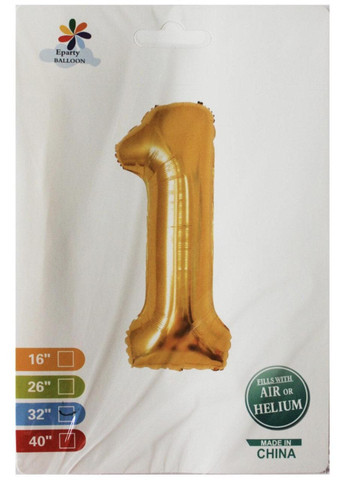 Фольгированная цифра 1 золото 70 см No Brand (302314061)